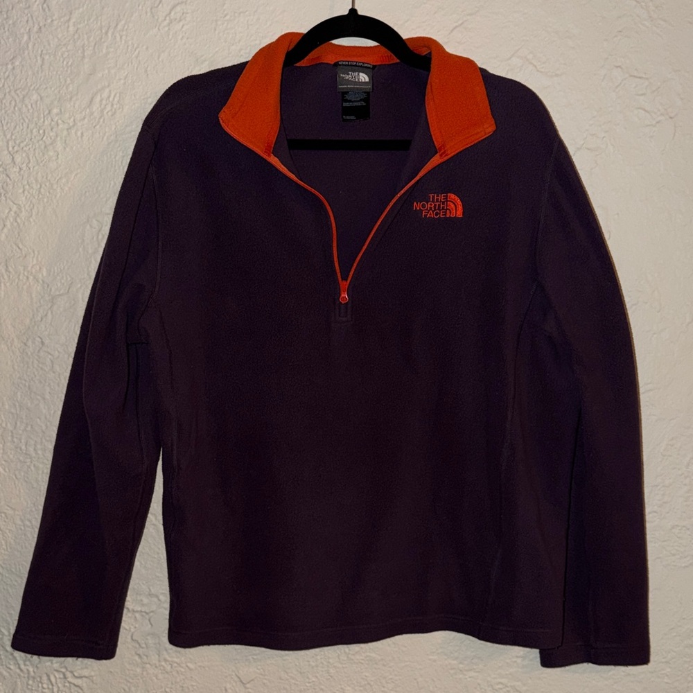 The North Face Purple Fleece with Orange Collar